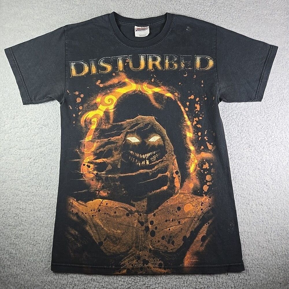 Vtg Disturbed "The Guy" T-Shirt Men's Small Black Heavy Metal Rock Band Music